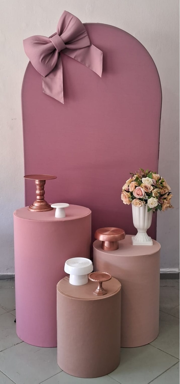 Kit Romano Laço Rose  - Lili decorações pegue emonte