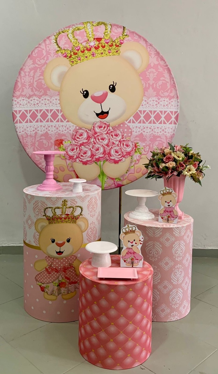 Kit Bronze Ursinha Princesa 2 - Lili decorações pegue emonte