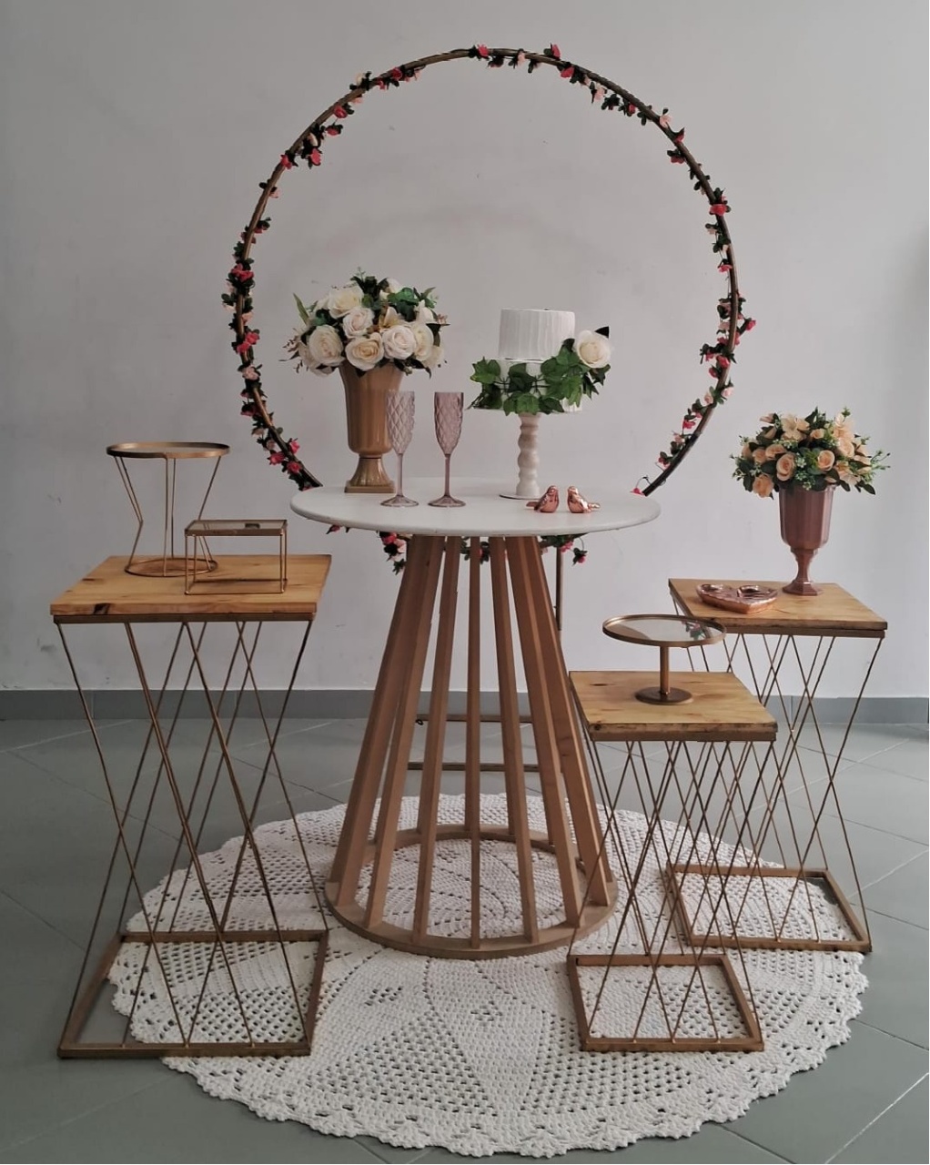 Composição Casamento Mesa Treliça - Lili decorações pegue emonte
