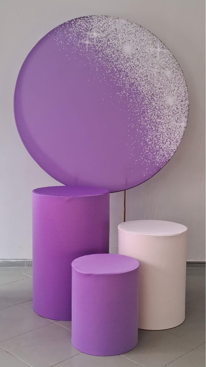 Kit Basico Lilas Com Glitter - Lili decorações pegue emonte