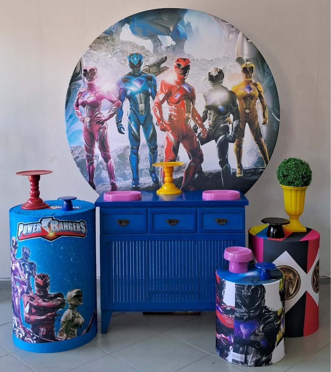 Kit Prata Power Rangers - Lili decorações pegue emonte