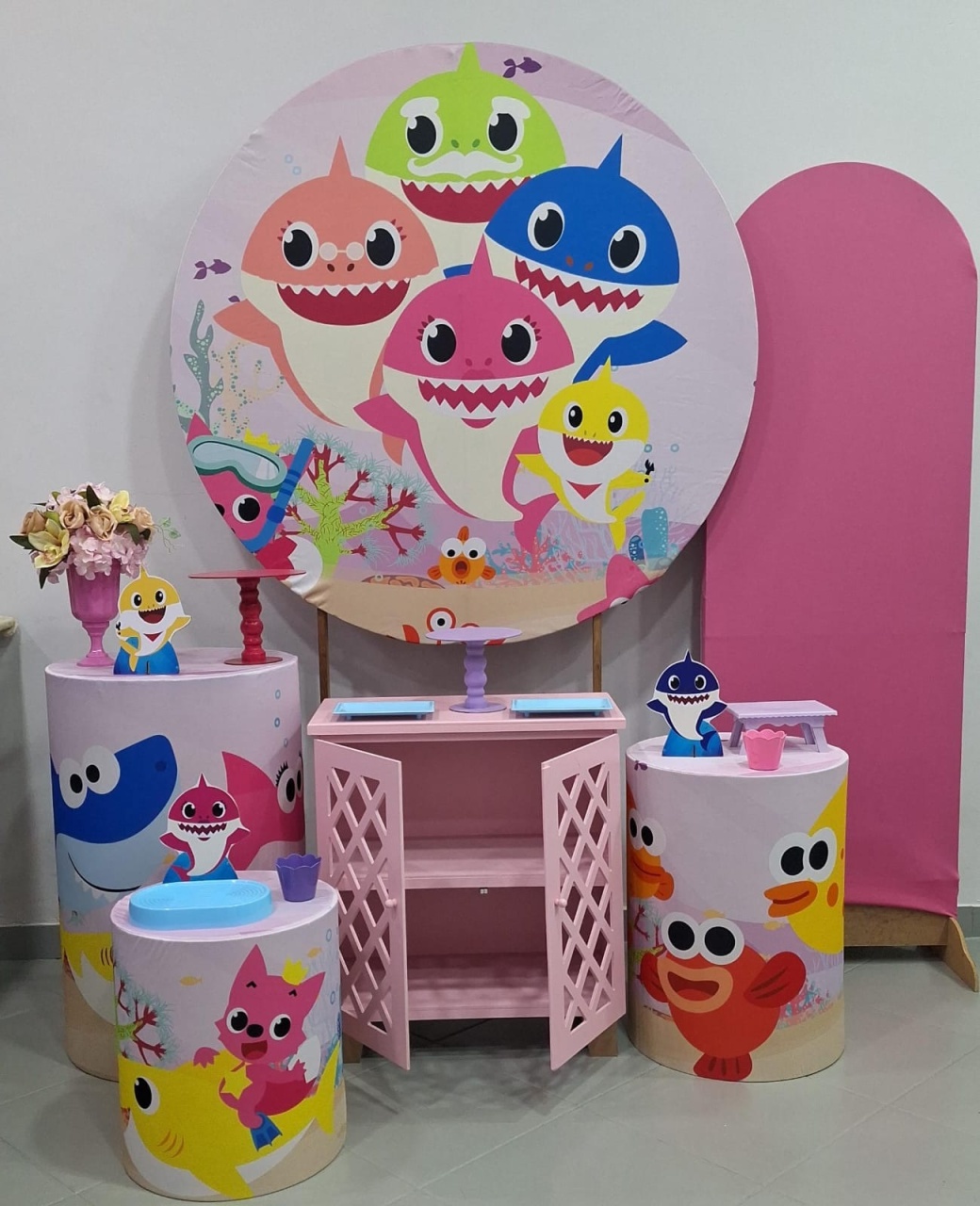 Kit Ouro Baby Shark Menina - Lili decorações pegue emonte