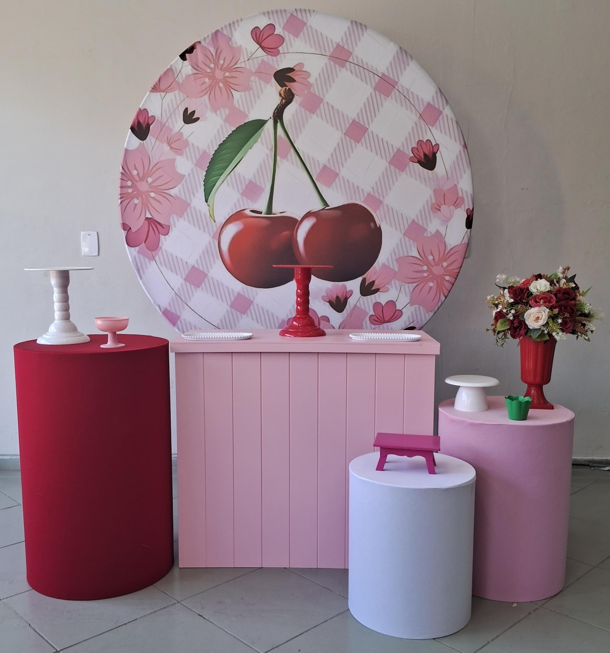 Kit Prata Cereja  - Lili decorações pegue emonte