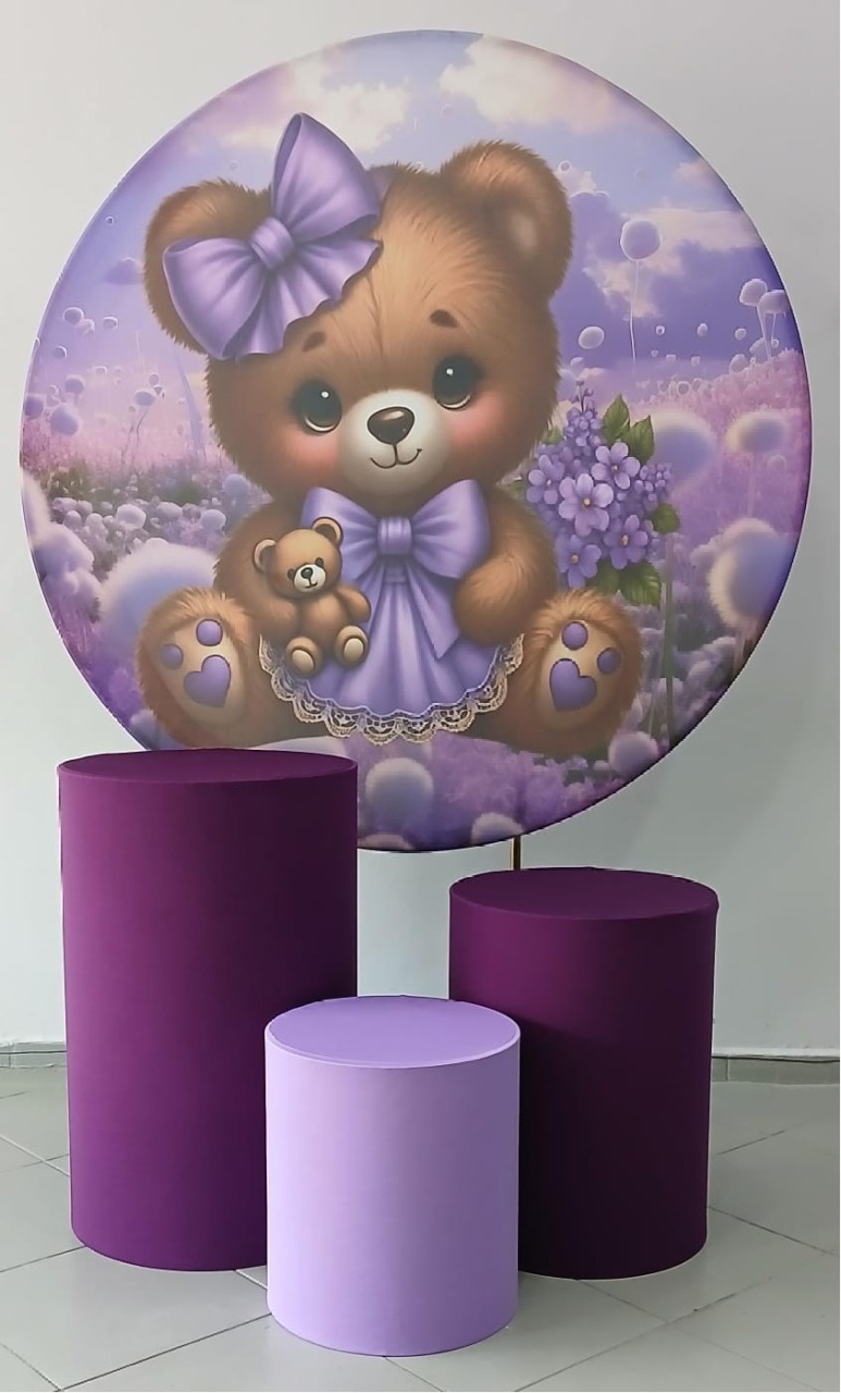 Kit Básico Ursinha Roxa - Lili decorações pegue emonte