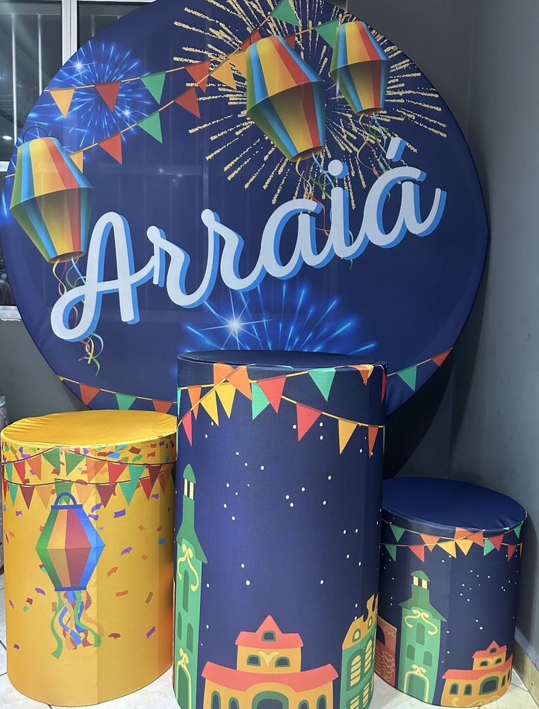 Kit Prata Arraiá Azul 02 - Lili decorações pegue emonte