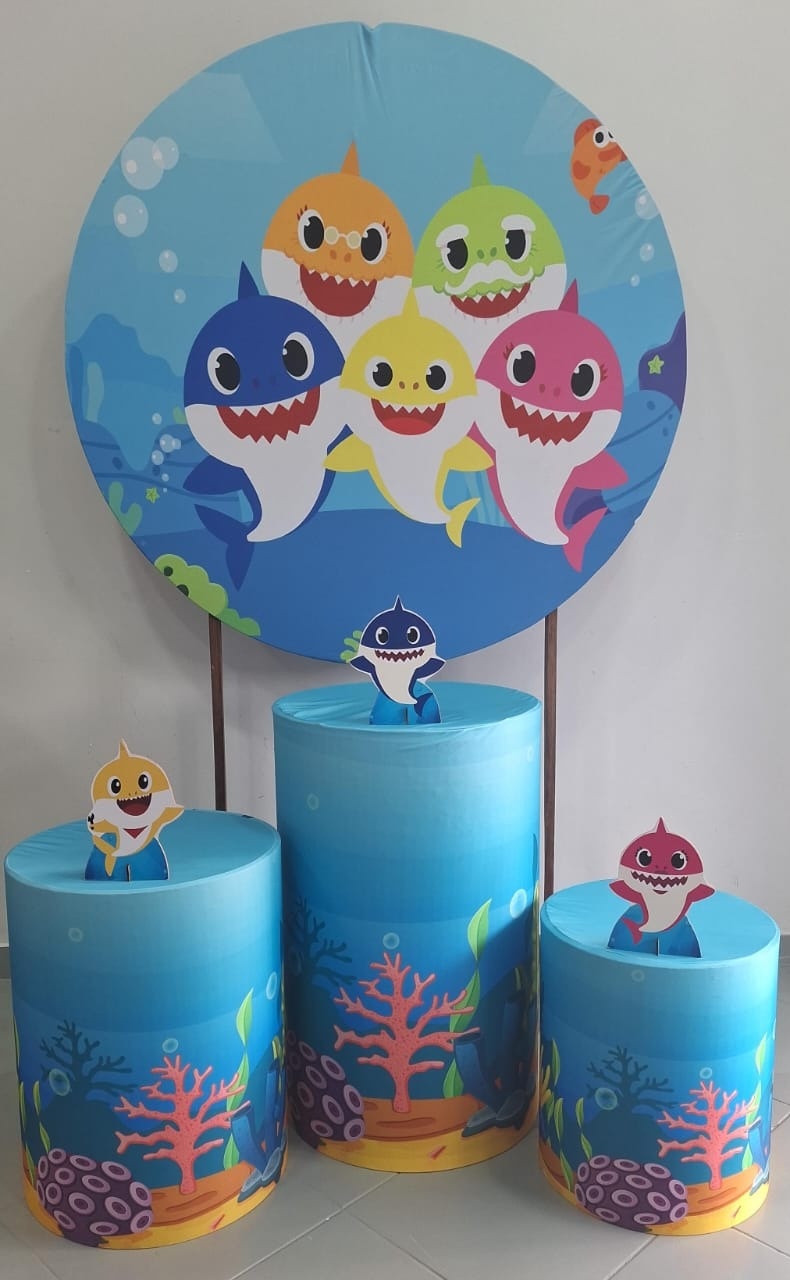 Kit Básico Baby Shark Menino  - Lili decorações pegue emonte