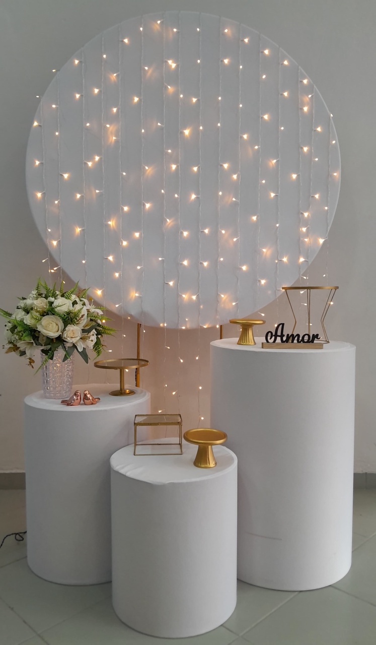 Composição Casamento Cortina de Led - Lili decorações pegue emonte