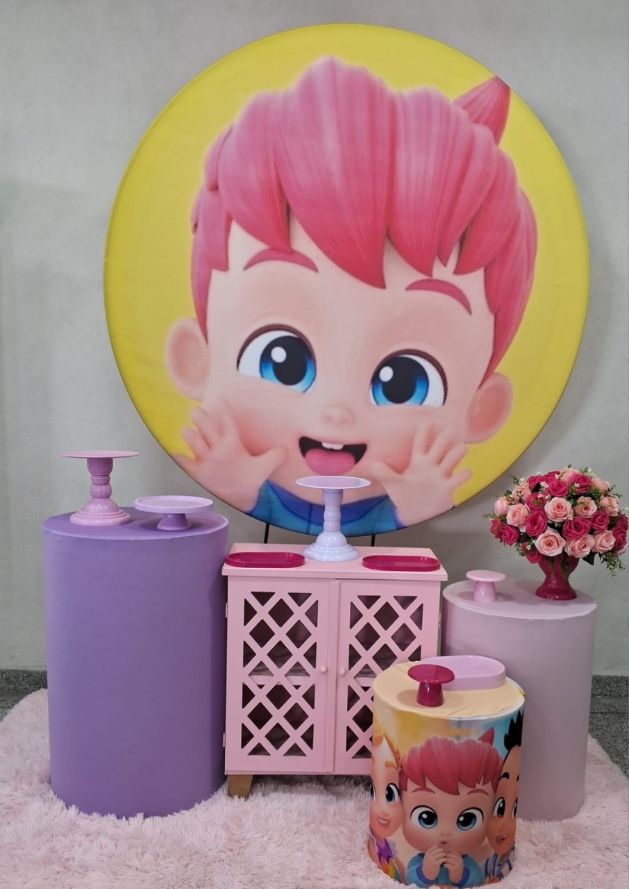Kit Prata Bebefinn Menina - Lili decorações pegue emonte