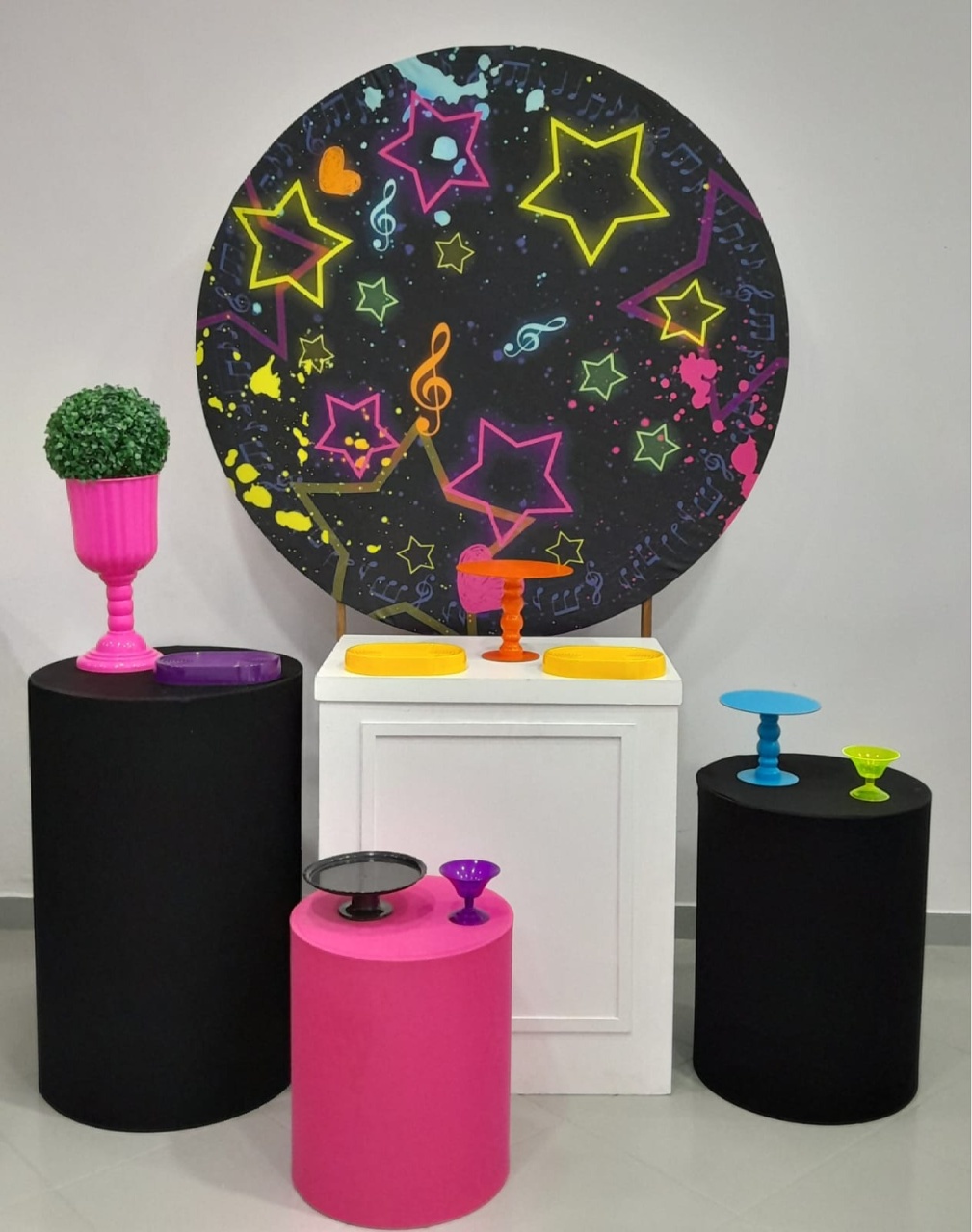 Kit Prata Neon - Lili decorações pegue emonte