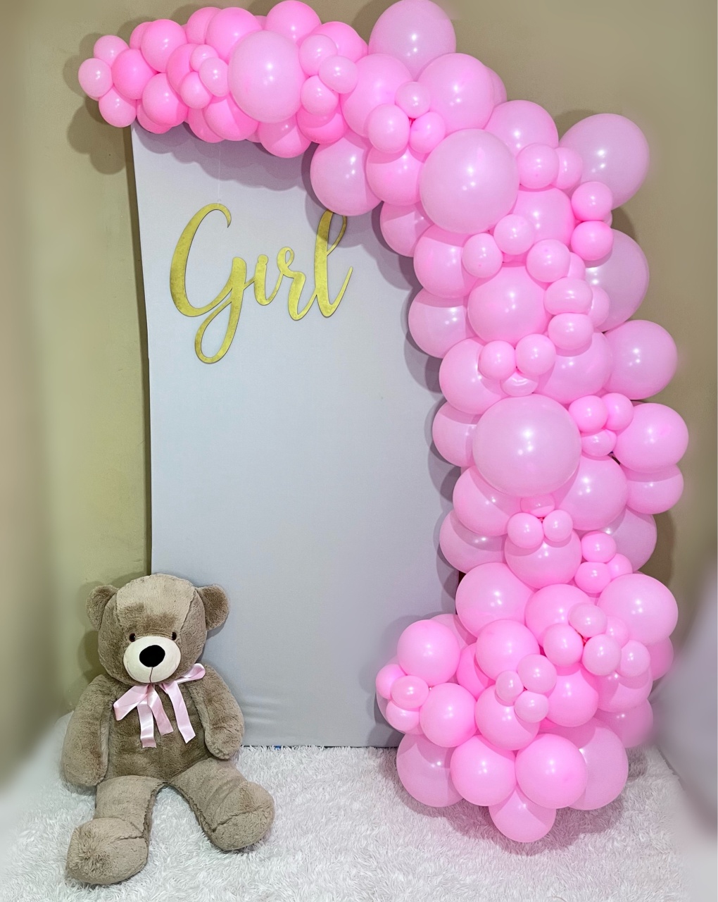 Cenário Cha de Bebe Menina - Rosa  - Com Balões - PEGUE E MONTE CATALAGO VEM FESTEJAR PALMAS