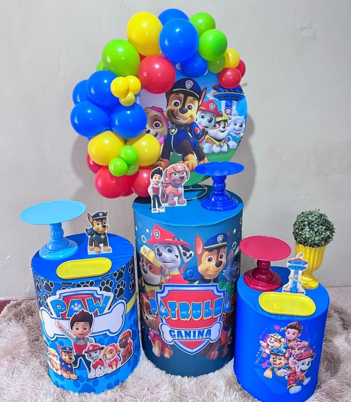 Patrulha Canina 2 - Mini Festa - Kit Festão - PEGUE E MONTE CATALAGO VEM FESTEJAR PALMAS