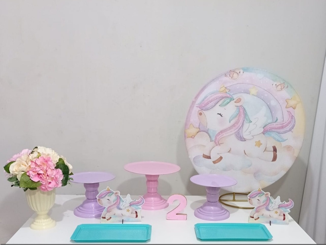 Unicornio - Mini Festa - Kit Parabéns - PEGUE E MONTE CATALAGO VEM FESTEJAR PALMAS