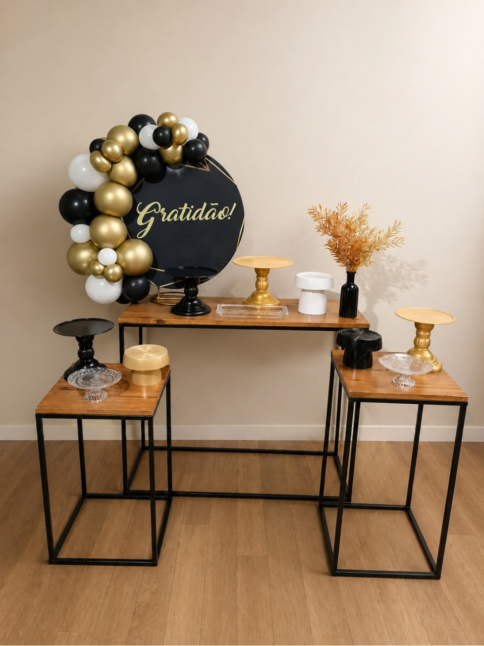Gratidão Preto - Mini Festa - Kit Festão - PEGUE E MONTE CATALAGO VEM FESTEJAR PALMAS