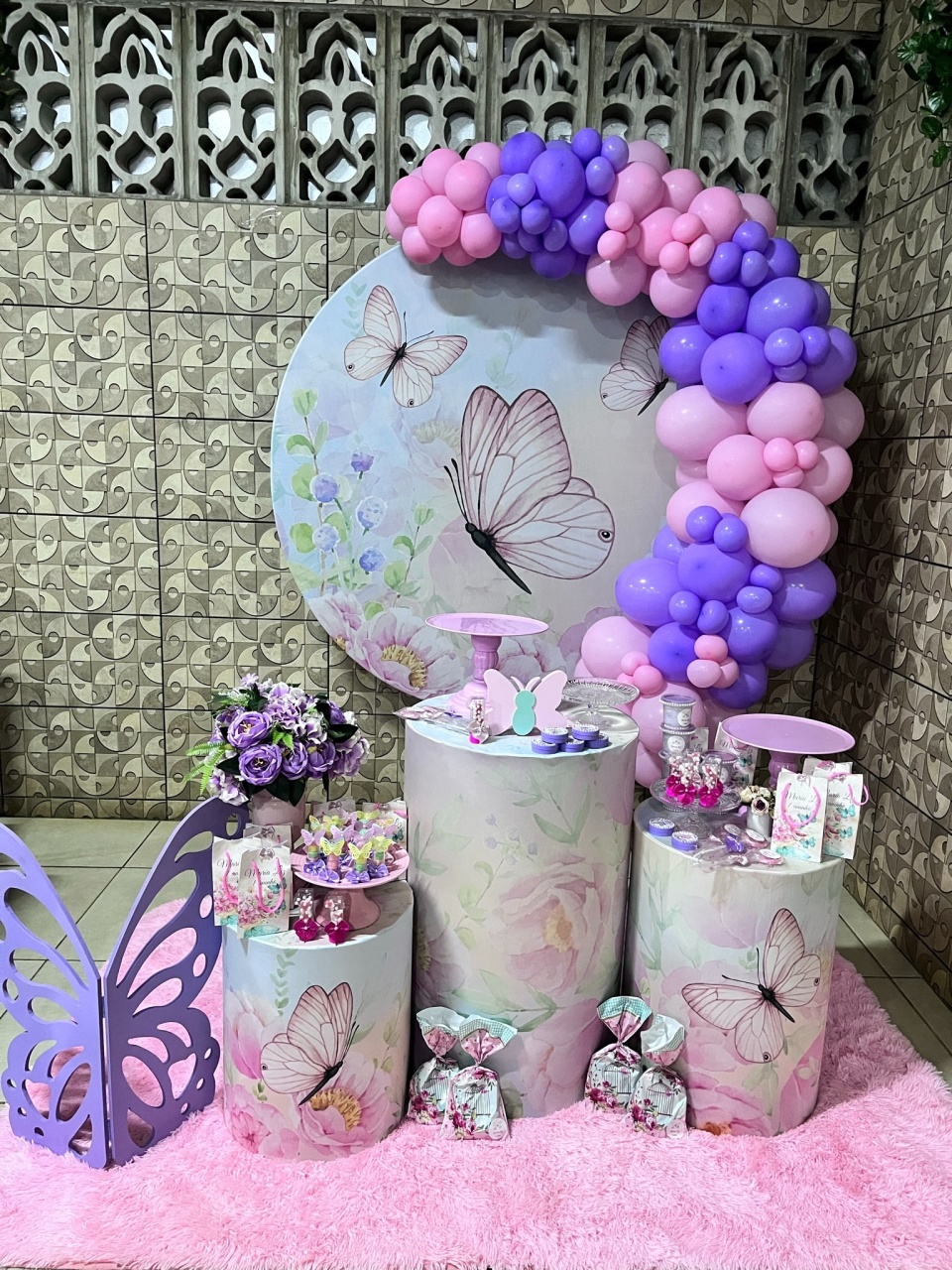 Jardim das Borboletas - Festa Completa - Kit Festejar (Com Balões) - PEGUE E MONTE CATALAGO VEM FESTEJAR PALMAS