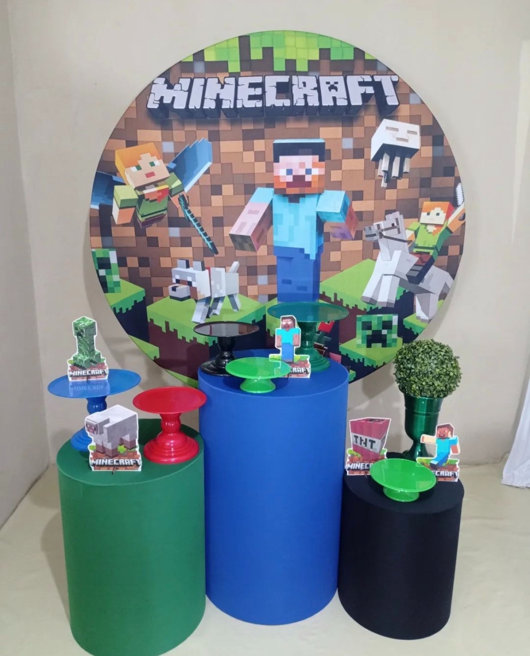 Minecraft - Festa Completa - Kit Festejar - PEGUE E MONTE CATALAGO VEM FESTEJAR PALMAS