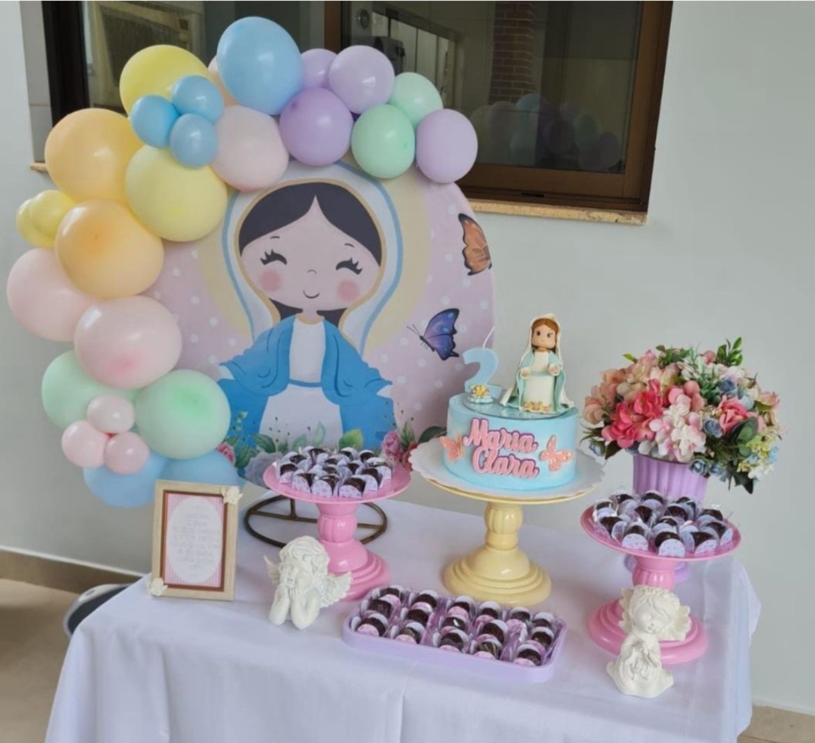 Nossa Senhora das Graças / Batizado - Mini Festa - Kit Festejar - PEGUE E MONTE CATALAGO VEM FESTEJAR PALMAS