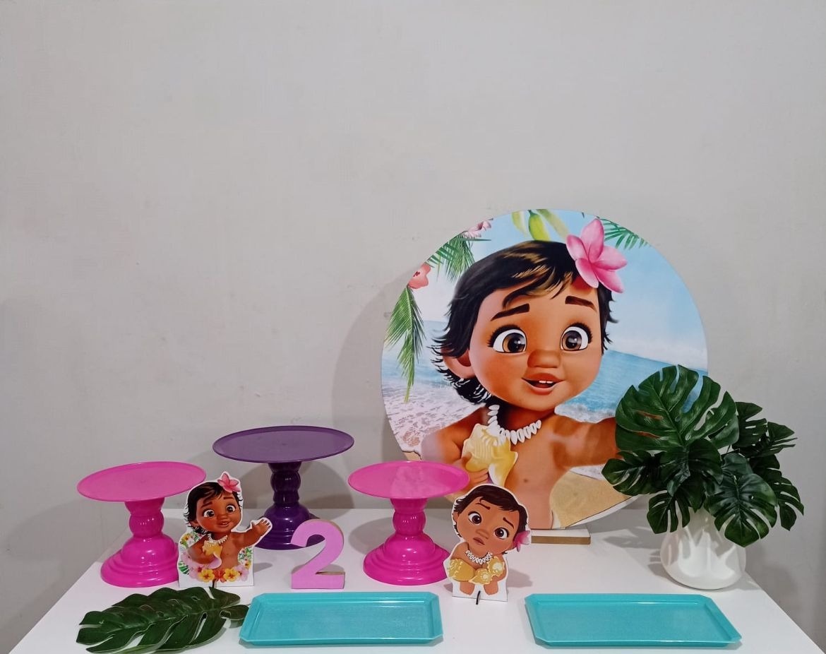 Moana Baby - Mini Kit Parabéns  - PEGUE E MONTE CATALAGO VEM FESTEJAR PALMAS