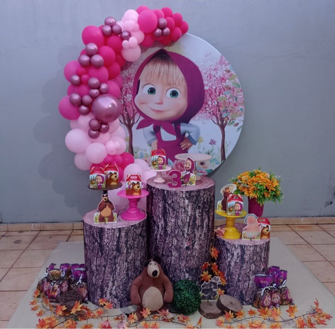 Masha E O Urso - Festa Completa - Kit Festejar Com Balões - PEGUE E MONTE CATALAGO VEM FESTEJAR PALMAS