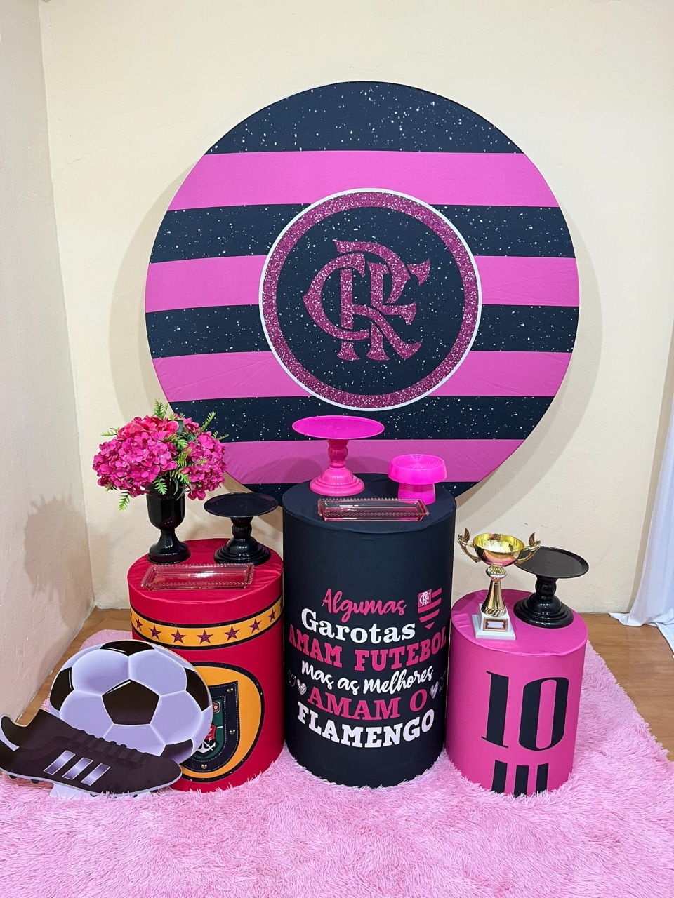 Flamengo Rosa - Festa Completa - Kit Festejar - PEGUE E MONTE CATALAGO VEM FESTEJAR PALMAS