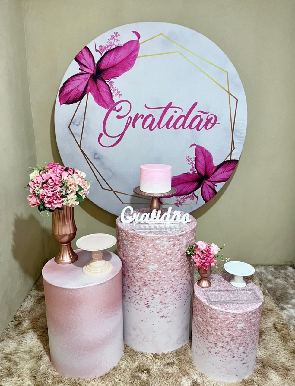 Gratidão Pink - Festa Compelta - Kit Festejar - PEGUE E MONTE CATALAGO VEM FESTEJAR PALMAS