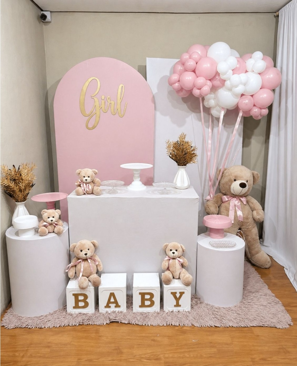 Cha de Bebê Ursos Menina - Completa - Kit Festão  - PEGUE E MONTE CATALAGO VEM FESTEJAR PALMAS