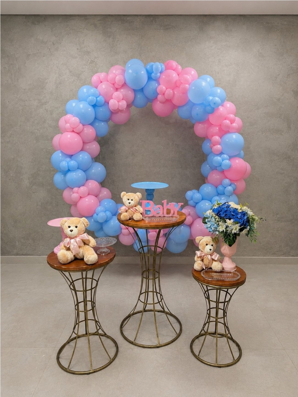 Cha Revelação - Azul E Rosa - Festa Completa - Com Balões Resultado da Cliente - PEGUE E MONTE CATALAGO VEM FESTEJAR PALMAS