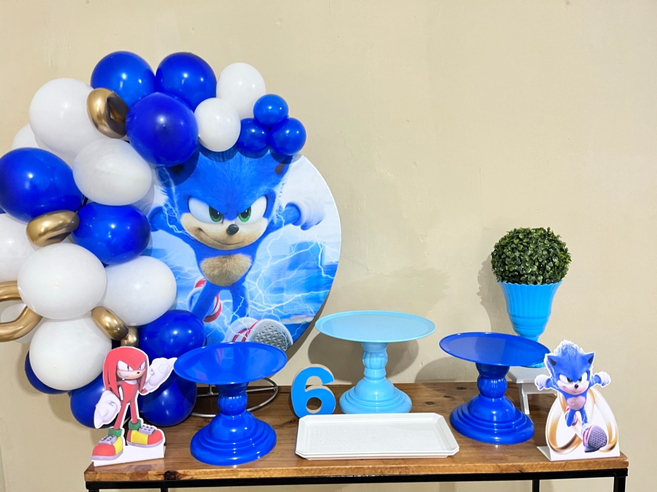 Sonic - Mini Festa - Kit Festejar - PEGUE E MONTE CATALAGO VEM FESTEJAR PALMAS