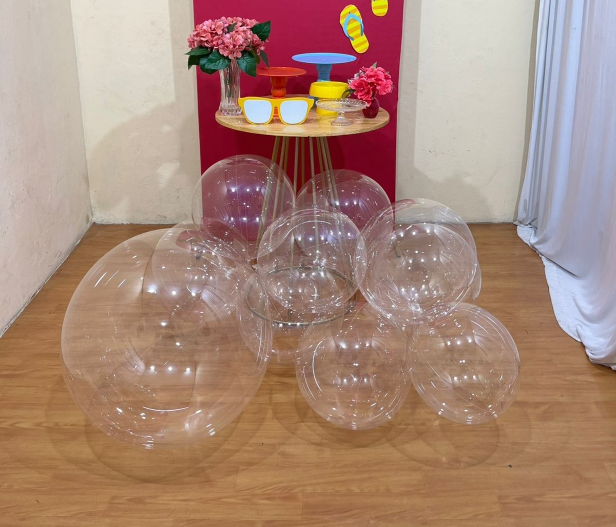 Balões Bubble Abaixo da Mesa (Somente Balões) - PEGUE E MONTE CATALAGO VEM FESTEJAR PALMAS