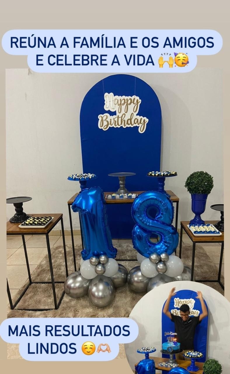 Azul Royal - Festa Compelta - Adulto - Formatura - Confraterninização (Sem Balões Numericos) - PEGUE E MONTE CATALAGO VEM FESTEJAR PALMAS