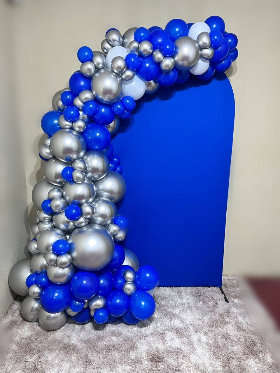 Guirlanda de Balões  - Azul E Prata - (Fazemos Em Todas As Cores) - PEGUE E MONTE CATALAGO VEM FESTEJAR PALMAS