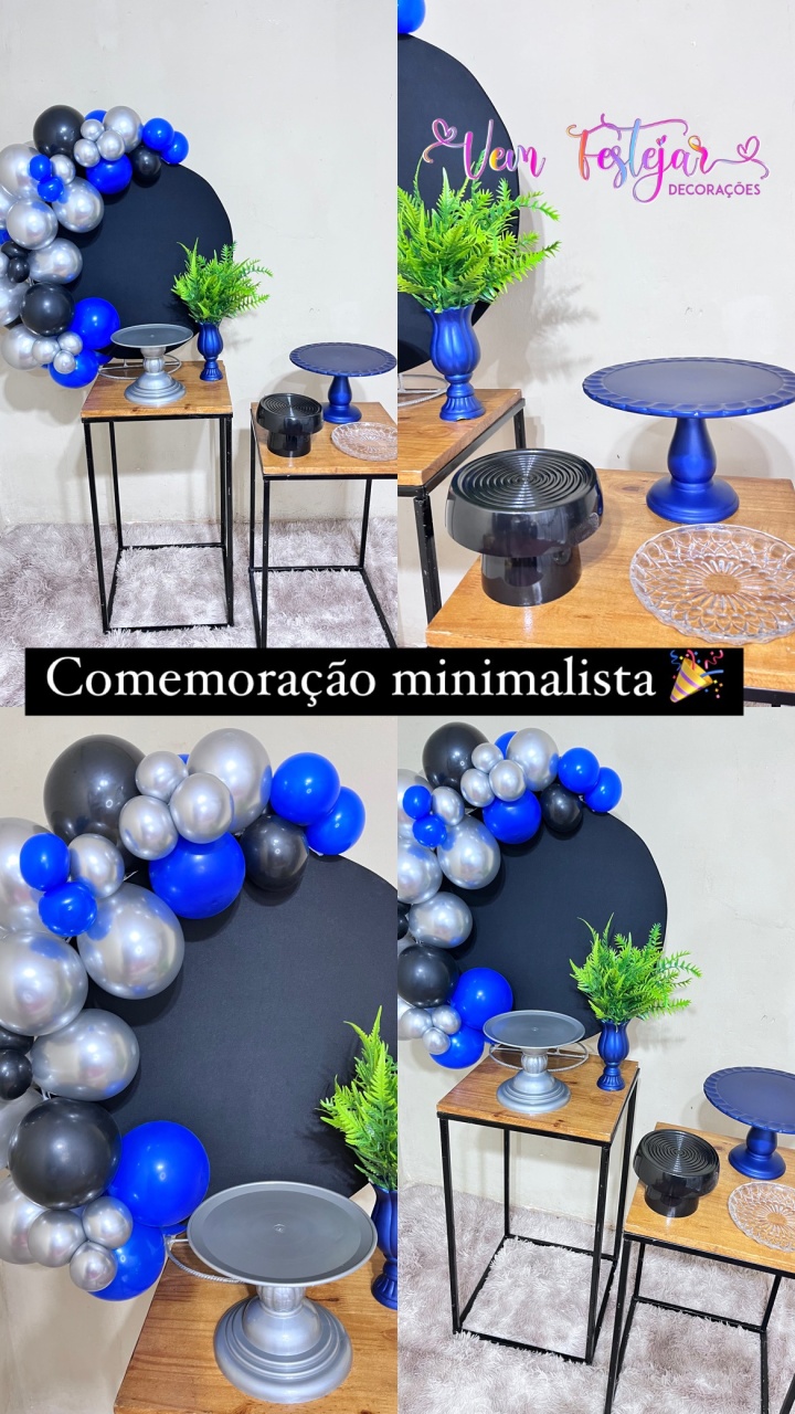 Preto Prata - Mini Festa - Kit Comemore - PEGUE E MONTE CATALAGO VEM FESTEJAR PALMAS