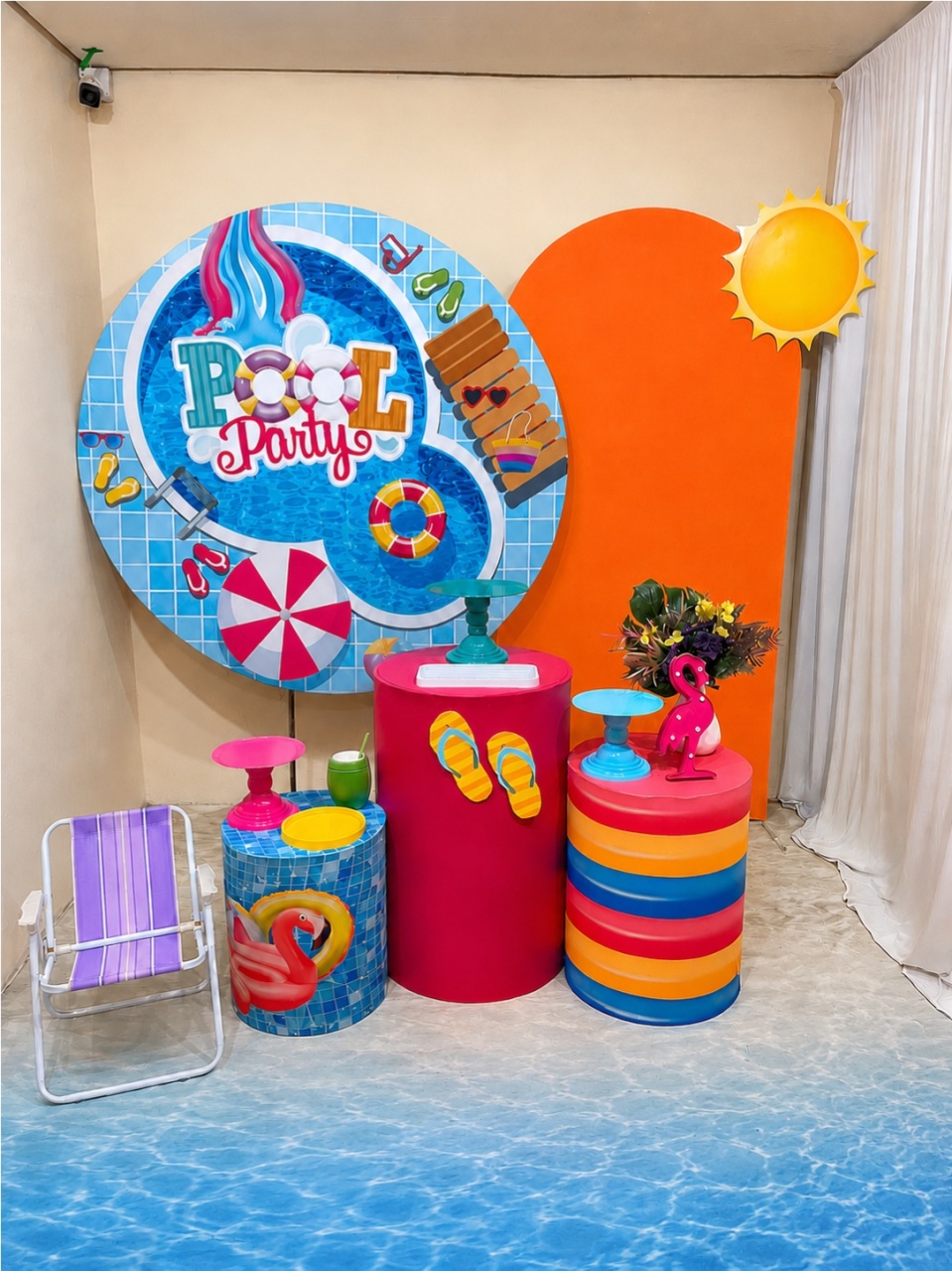Pool Party Menina - Festa Completa - Kit Comemore - PEGUE E MONTE CATALAGO VEM FESTEJAR PALMAS