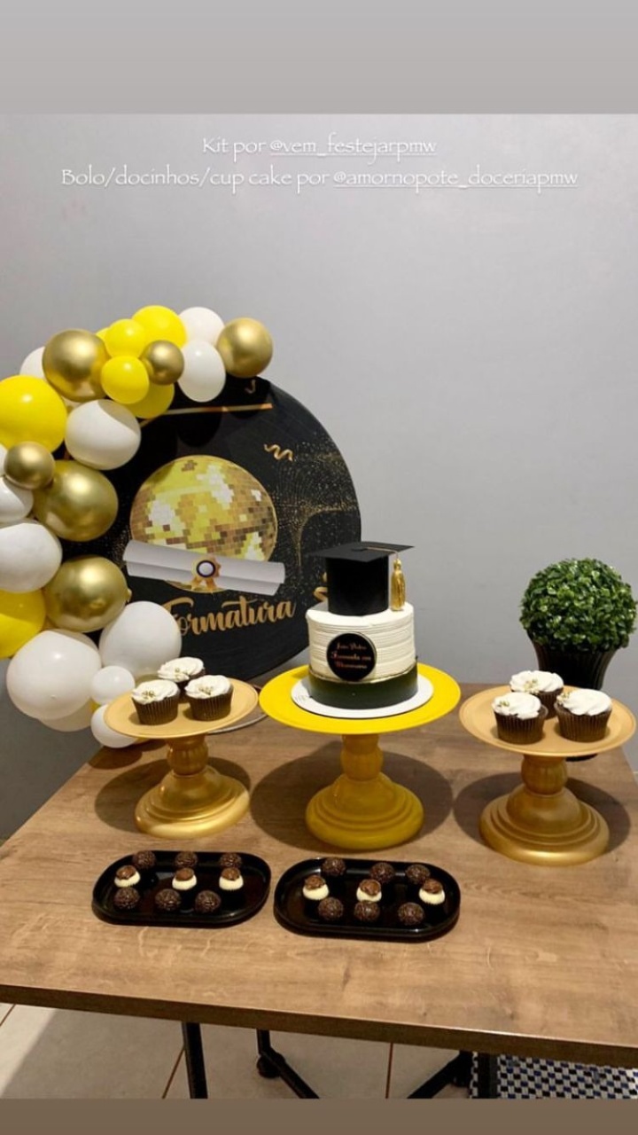 Formatura - Mini Festa Na Mesa - Kit Parabéns - PEGUE E MONTE CATALAGO VEM FESTEJAR PALMAS