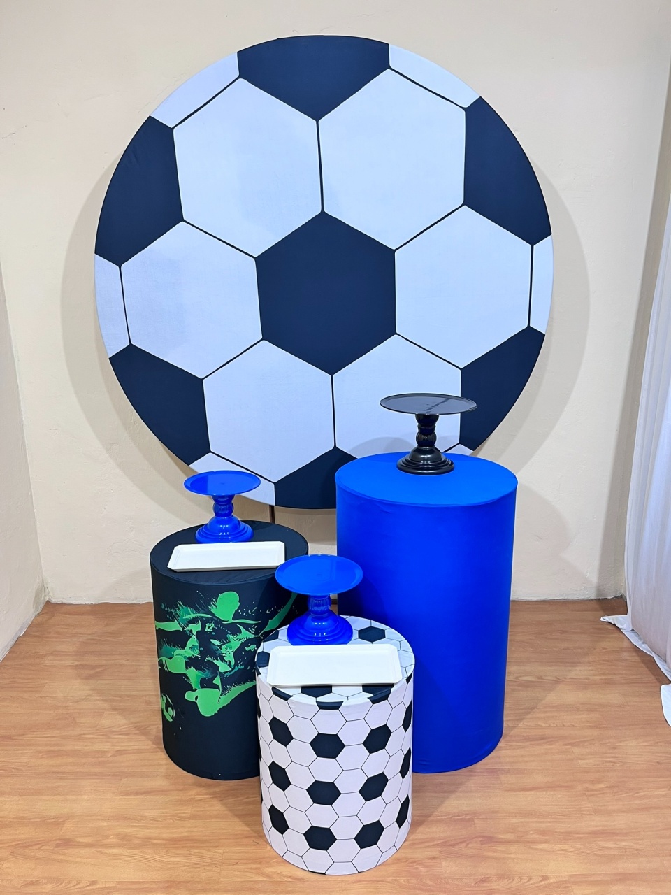 Futebol Azul - Festa Completa  - Kit Parabéns - PEGUE E MONTE CATALAGO VEM FESTEJAR PALMAS