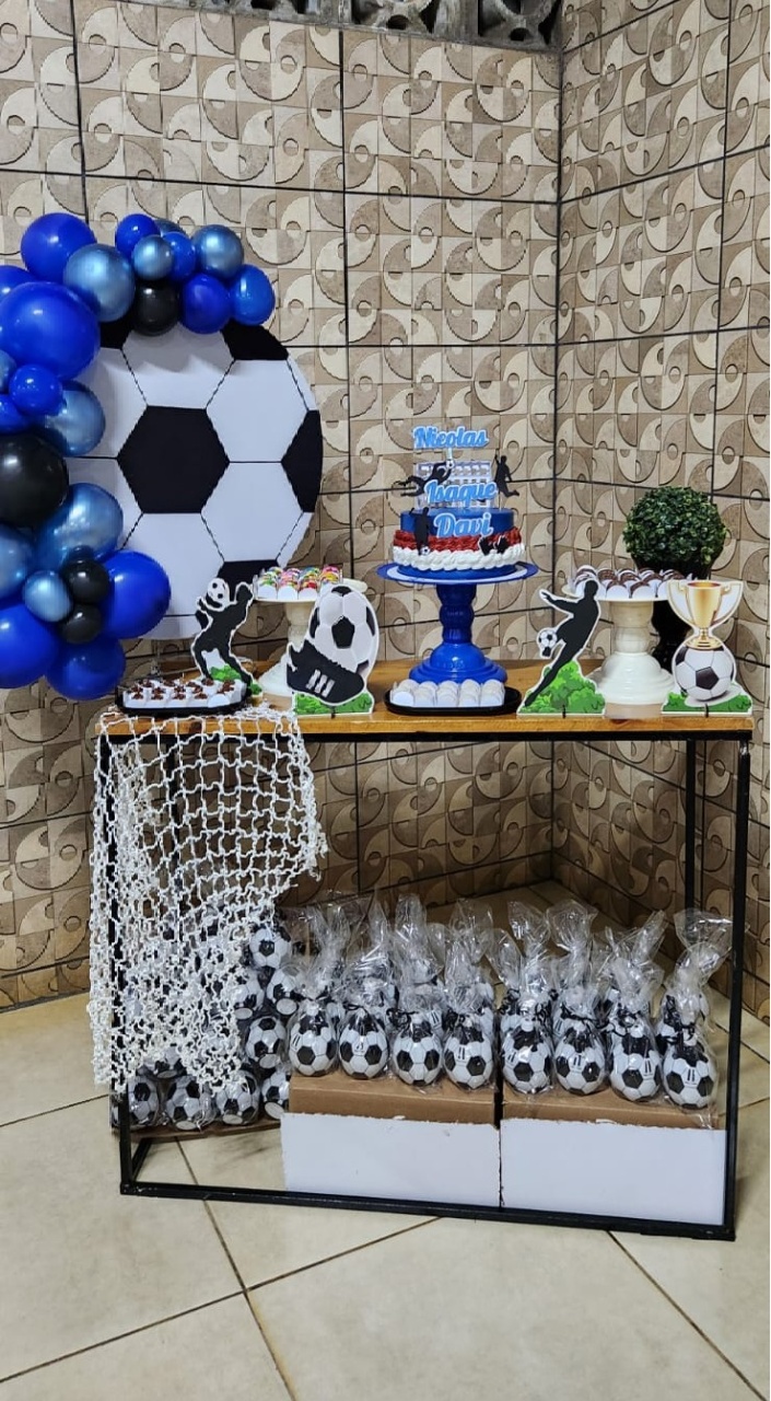 Futebol Azul - Mini Festa Na Mesa - Kit Comemore (Resultado) - PEGUE E MONTE CATALAGO VEM FESTEJAR PALMAS