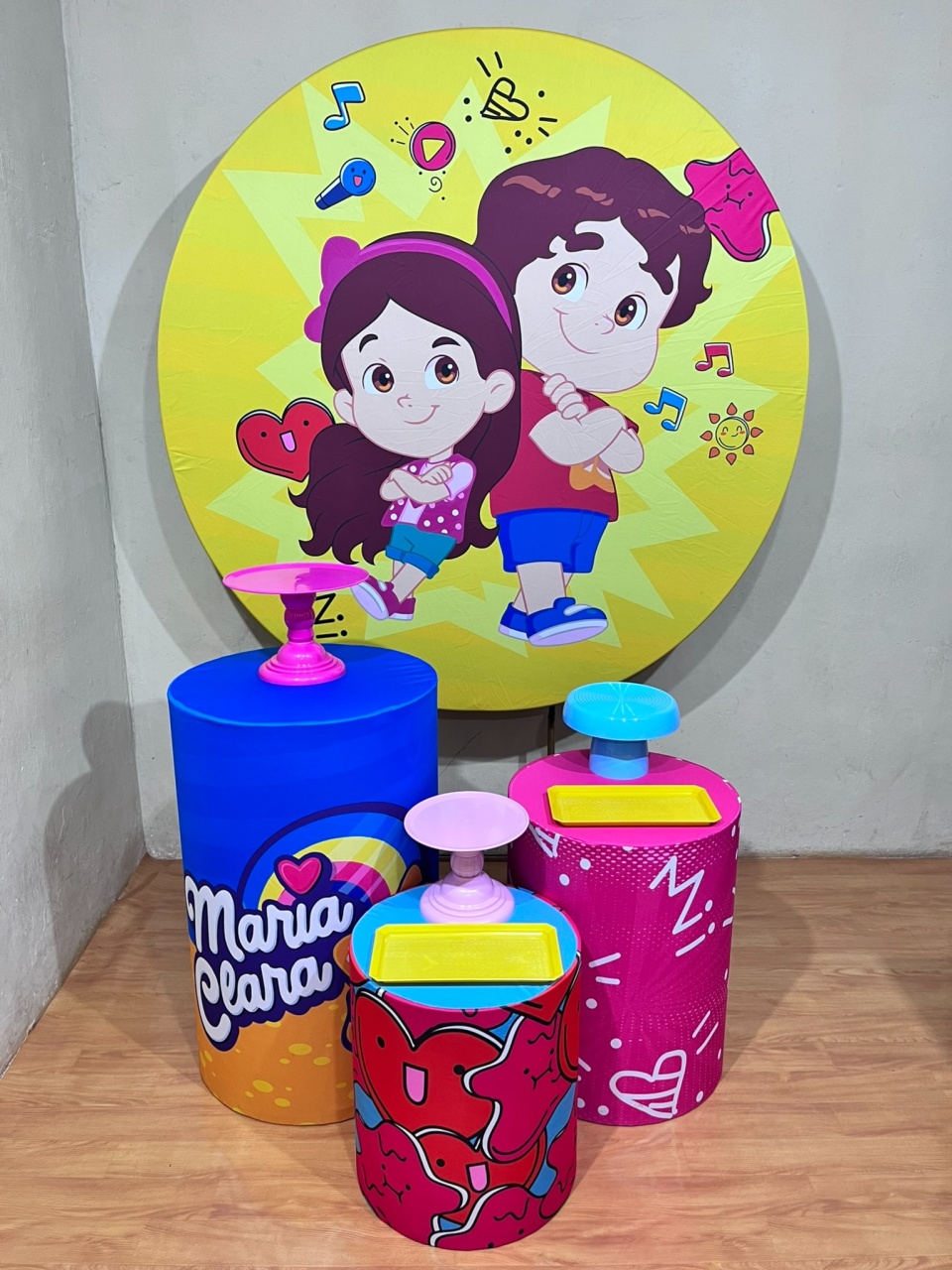 Maria Clara E Jp - Festa Completa - Kit Parabéns - PEGUE E MONTE CATALAGO VEM FESTEJAR PALMAS