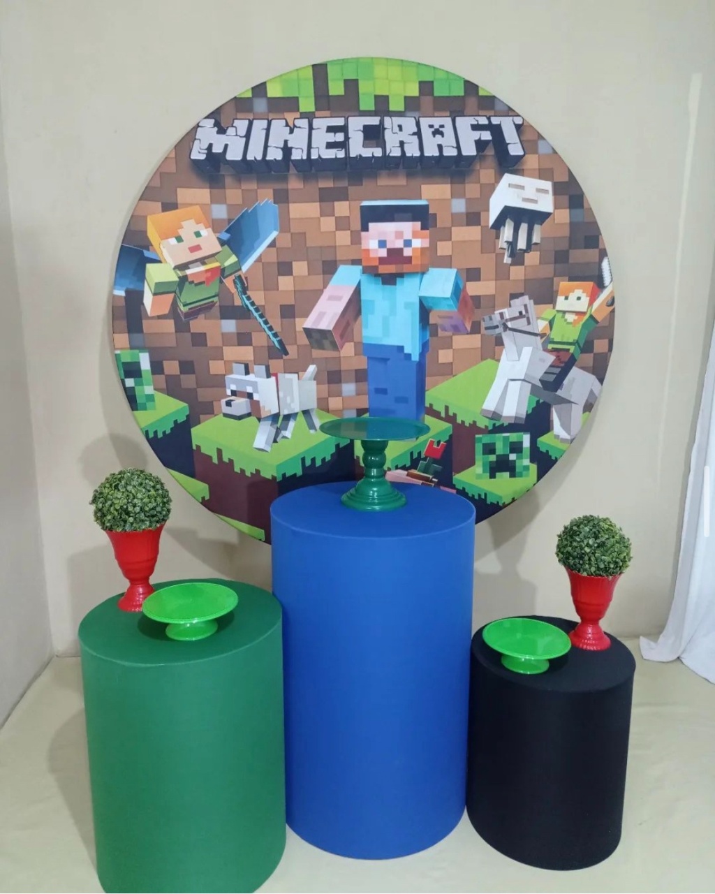 Minecraft - Festa Completa - Kit Parabéns - PEGUE E MONTE CATALAGO VEM FESTEJAR PALMAS