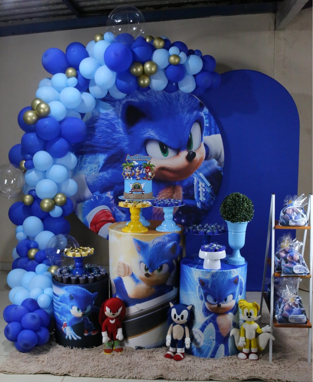 Sonic - Completa - Kit Comemore - Com Balões  - PEGUE E MONTE CATALAGO VEM FESTEJAR PALMAS