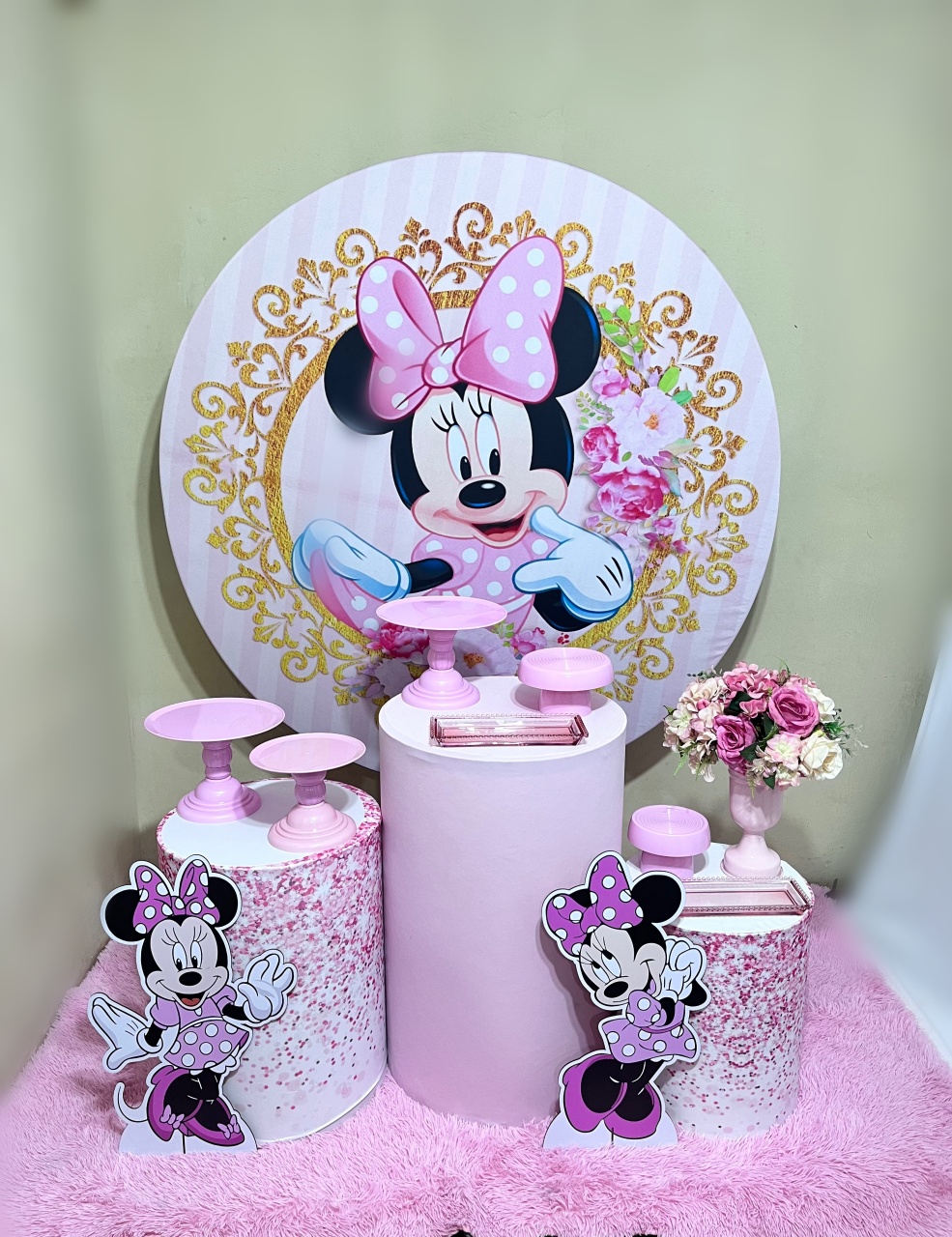 Minnie Rosa - Completa - Kit Festejar - PEGUE E MONTE CATALAGO VEM FESTEJAR PALMAS