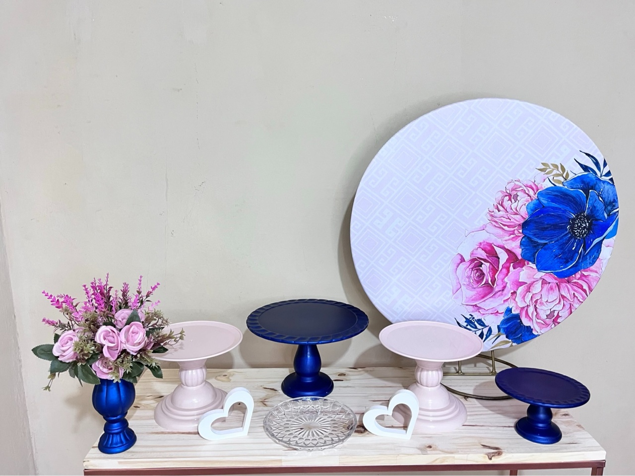 Floral Azul - Mini Festa - Kit Parabéns - PEGUE E MONTE CATALAGO VEM FESTEJAR PALMAS