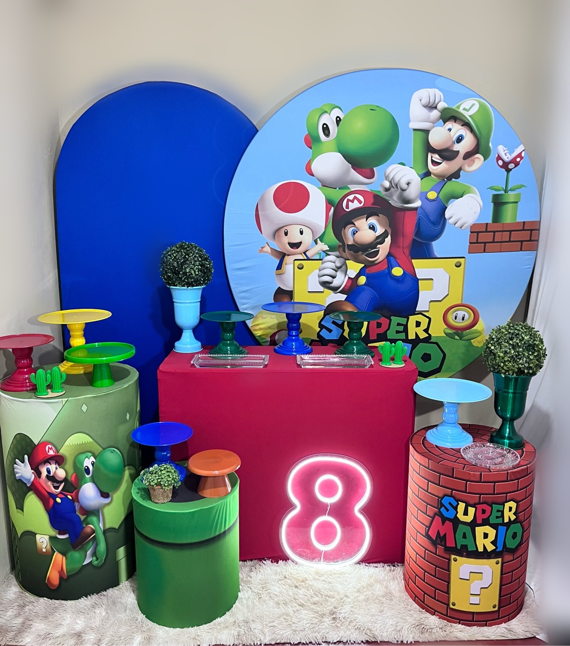 Mario Bros - Festa Completa - Kit Festão (Numero de Led) - PEGUE E MONTE CATALAGO VEM FESTEJAR PALMAS