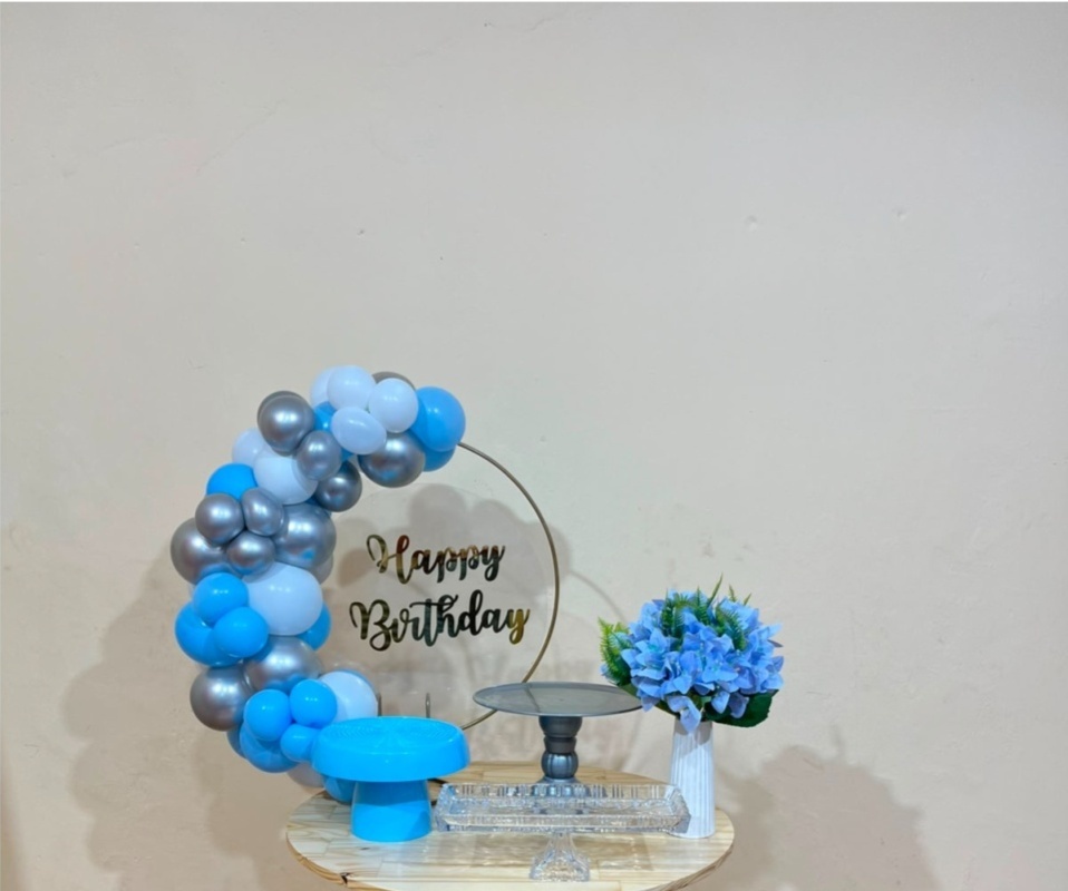 Happy Birthday - Azul Claro E Prata - Kit Festejar - PEGUE E MONTE CATALAGO VEM FESTEJAR PALMAS