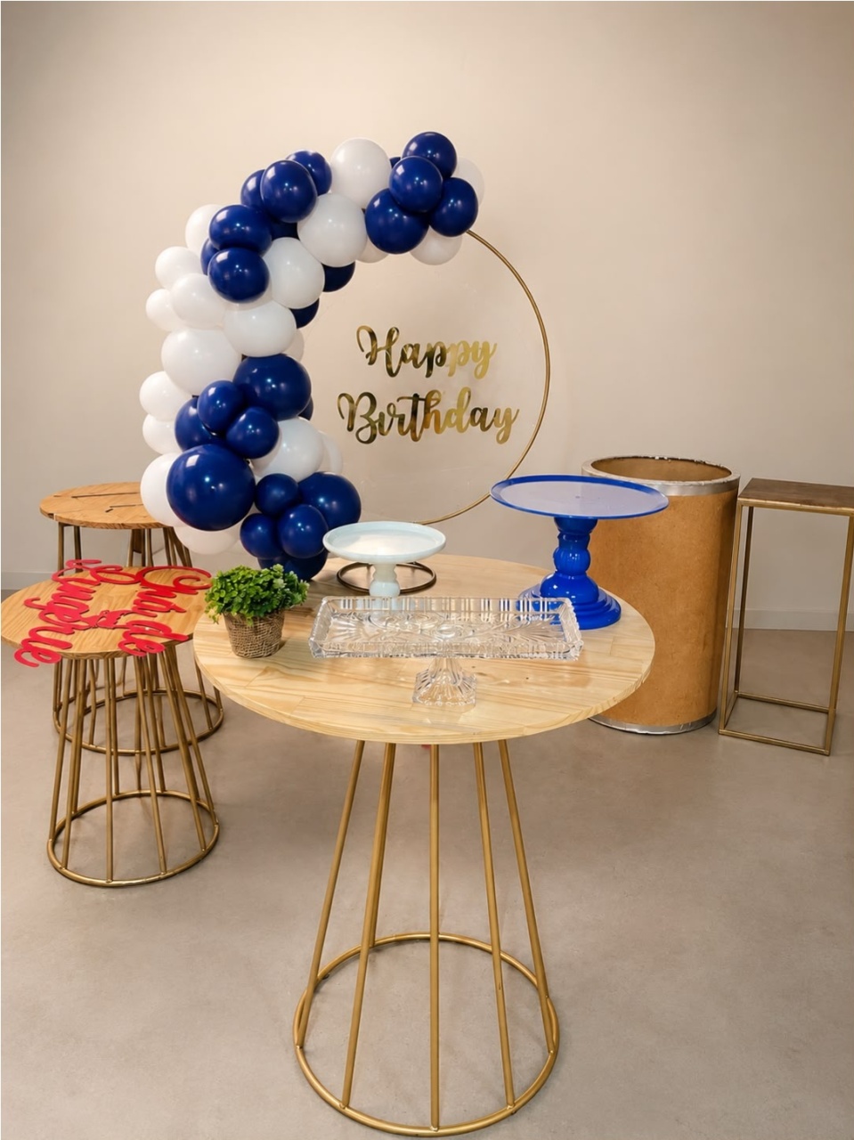 Azul Escuro Com Branco - Mini Festa - Kit Festão - PEGUE E MONTE CATALAGO VEM FESTEJAR PALMAS
