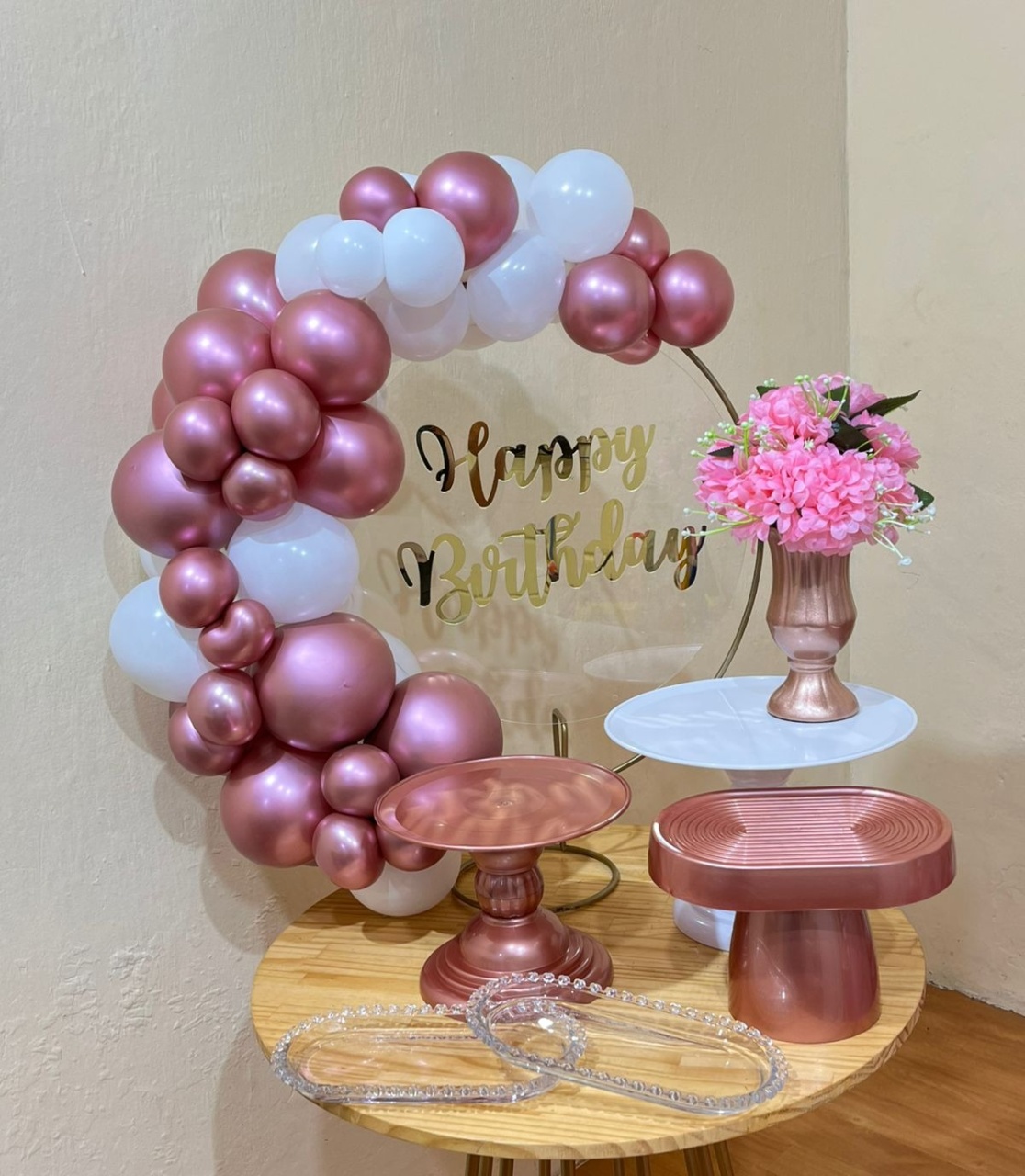 Happy Birthday Rose Delicado - Kit Festejar   - PEGUE E MONTE CATALAGO VEM FESTEJAR PALMAS