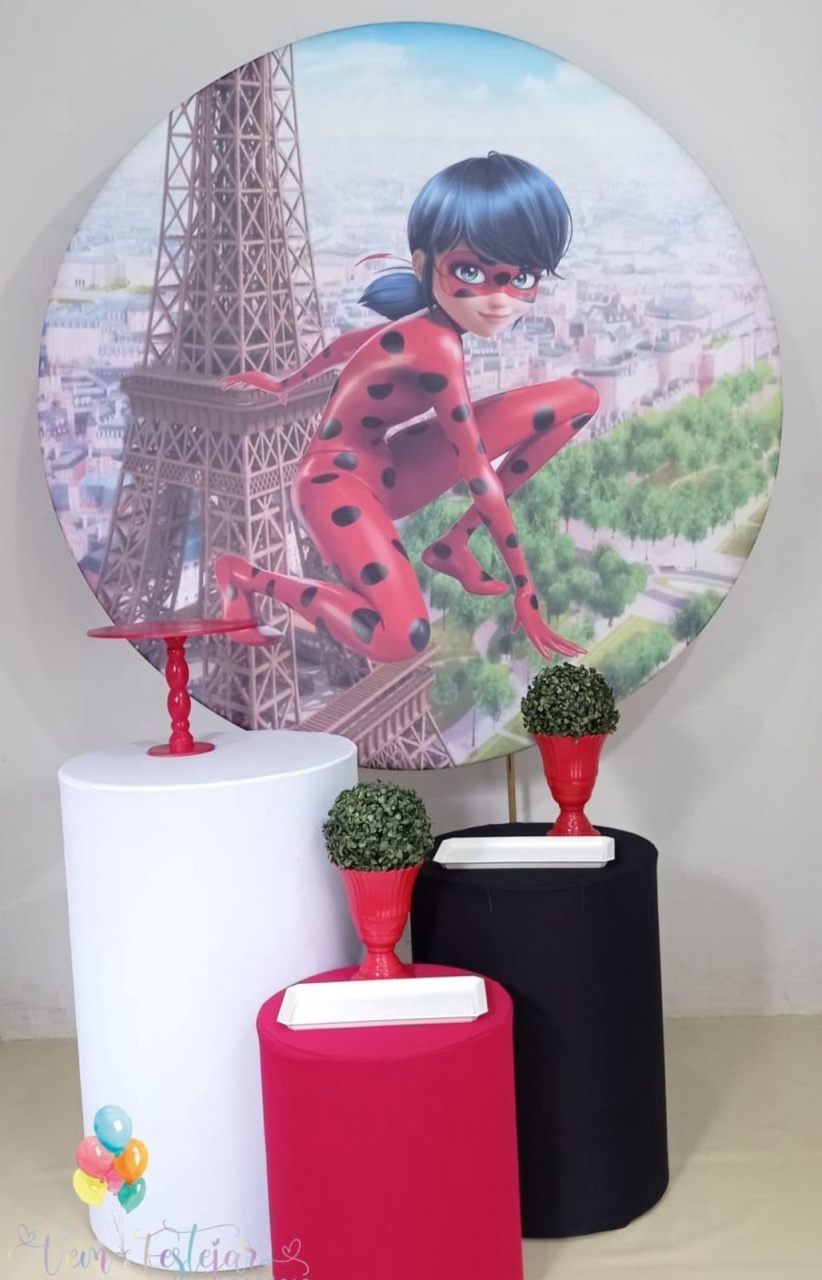 Lady Bug - Festa Compelta -  Kit Parabéns  - PEGUE E MONTE CATALAGO VEM FESTEJAR PALMAS