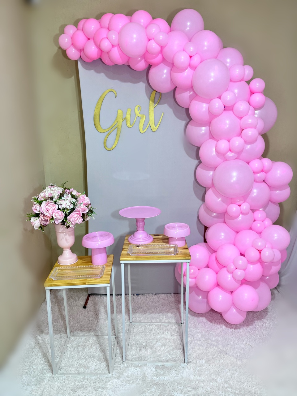 Cha de Bebe Menina - Rosa  - Festa Completa - Com Balões  - PEGUE E MONTE CATALAGO VEM FESTEJAR PALMAS