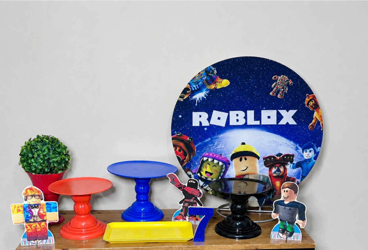 Roblox Menino - Mini Festa Na Mesa - Kit Parabéns - PEGUE E MONTE CATALAGO VEM FESTEJAR PALMAS
