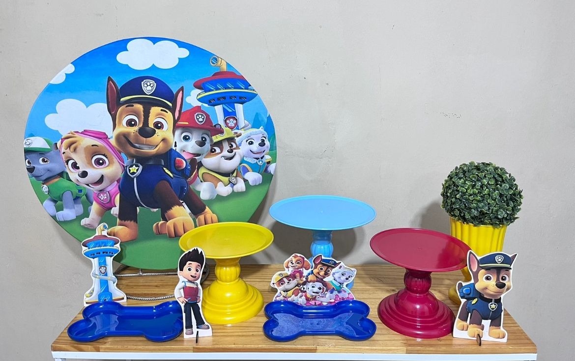 Patrulha Canina 2 - Mini Festa - Kit Parabéns - PEGUE E MONTE CATALAGO VEM FESTEJAR PALMAS
