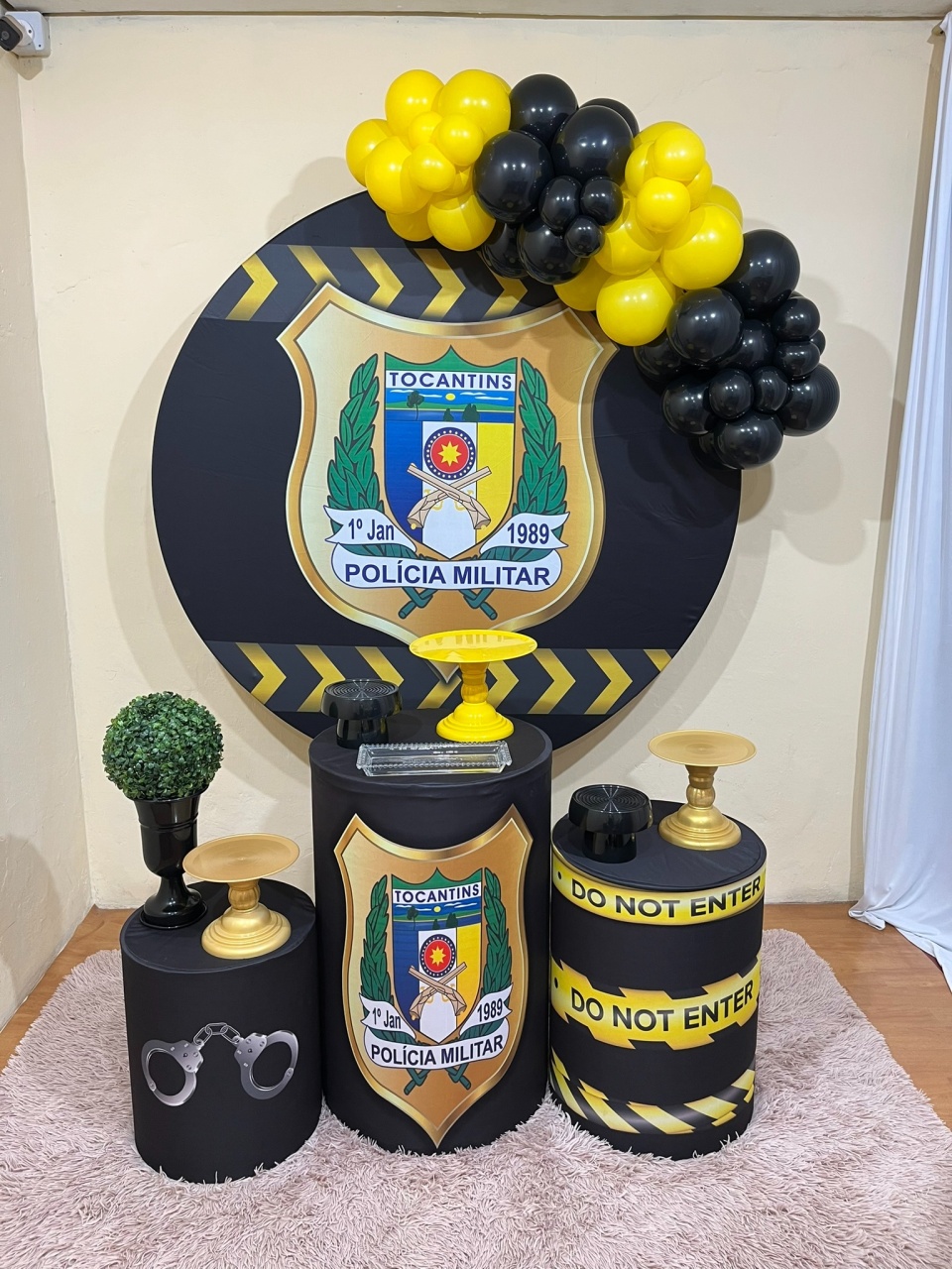 Pm - Policia Militar - Festa Completa - Kit Festejar (Sem Balões) - PEGUE E MONTE CATALAGO VEM FESTEJAR PALMAS