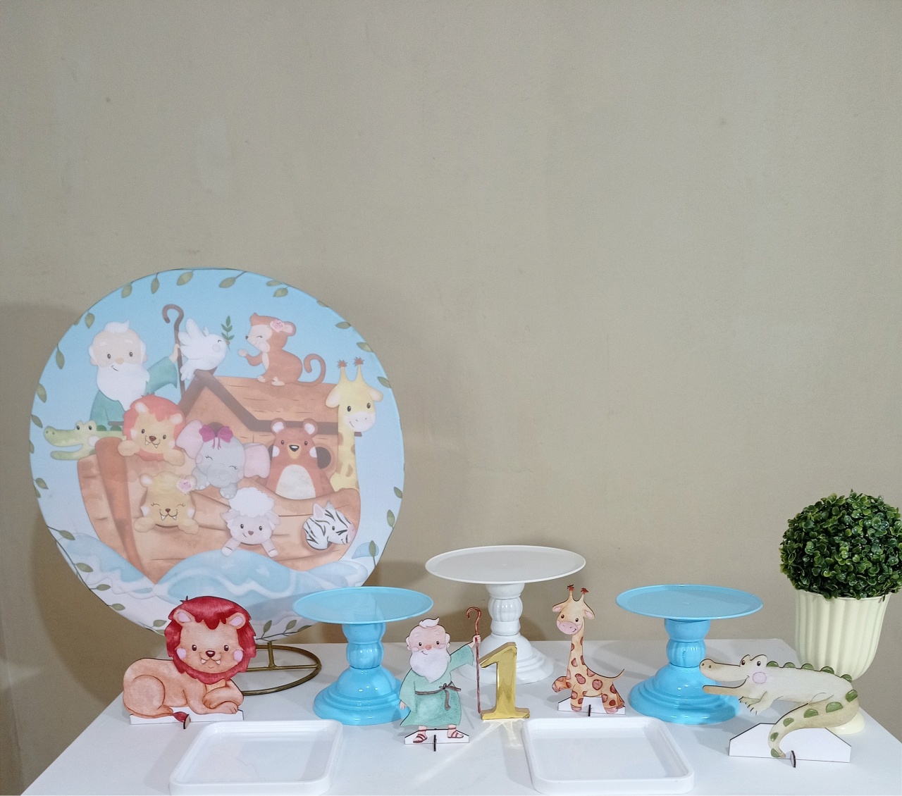 Arca de Noé - Mini Festa - Kit Parabéns - PEGUE E MONTE CATALAGO VEM FESTEJAR PALMAS